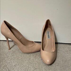 Steve Madden Nude Patent Pointed-Toe Stiletto Pumps